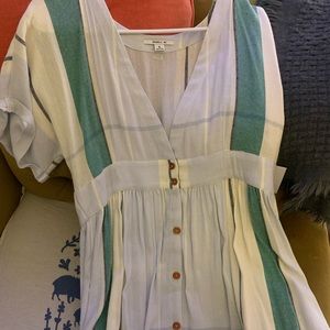 O’Neill plaid linen midi-dress